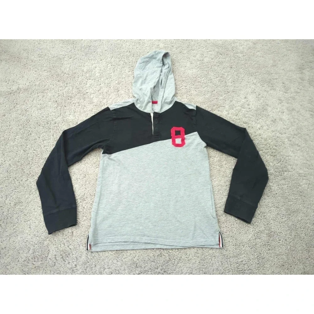 Wonder‎ Nation Hoodie Youth Boys XXL 18 Colorblock Long Sleeve 8 Embroidered